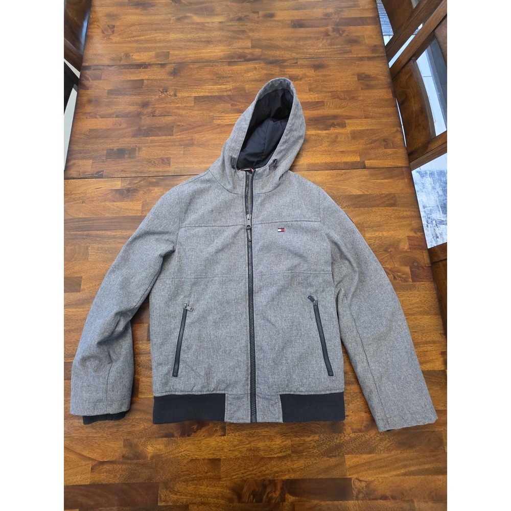 Tommy Hilfiger Men's Jacket Size M Y2K Genz Genx Full Zip Hooded - Picture 1 of 8